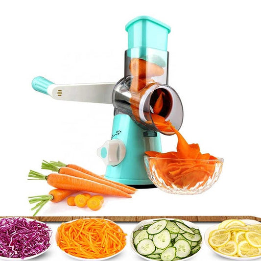 3 in 1 Drum Slicer, Grater, Shredder, Steel Handle (Kitchen Tool Set Combo)